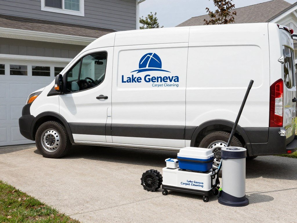 Lake Geneva Carpet Cleaning service van and equipment