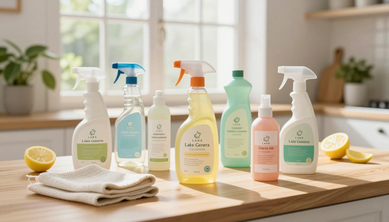 Spotlight on eco-friendly and pet-safe cleaning products used by the company.