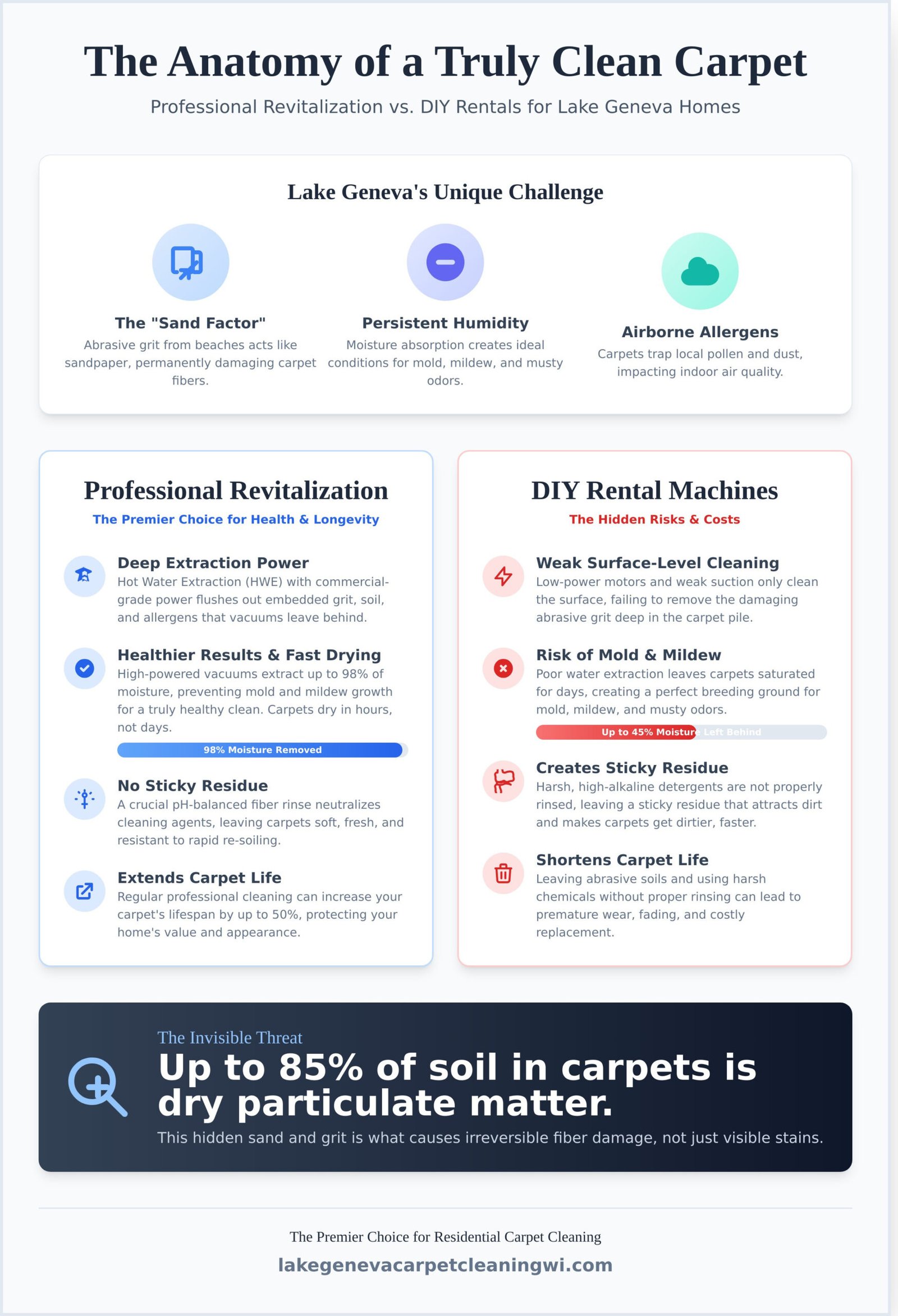 Revitalize Your Home: Premier Residential Carpet Cleaning in Lake Geneva, WI (2026 Guide) - Infographic