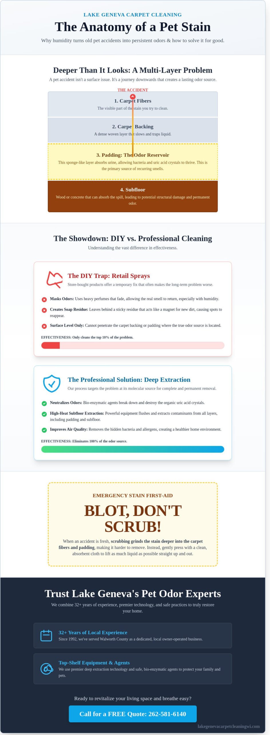 Revitalize Your Home: Professional Pet Odor Eliminator for Carpet in Lake Geneva, WI - Infographic