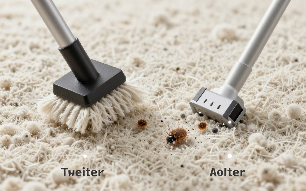 Allergen removal from carpet fibers through hot water extraction