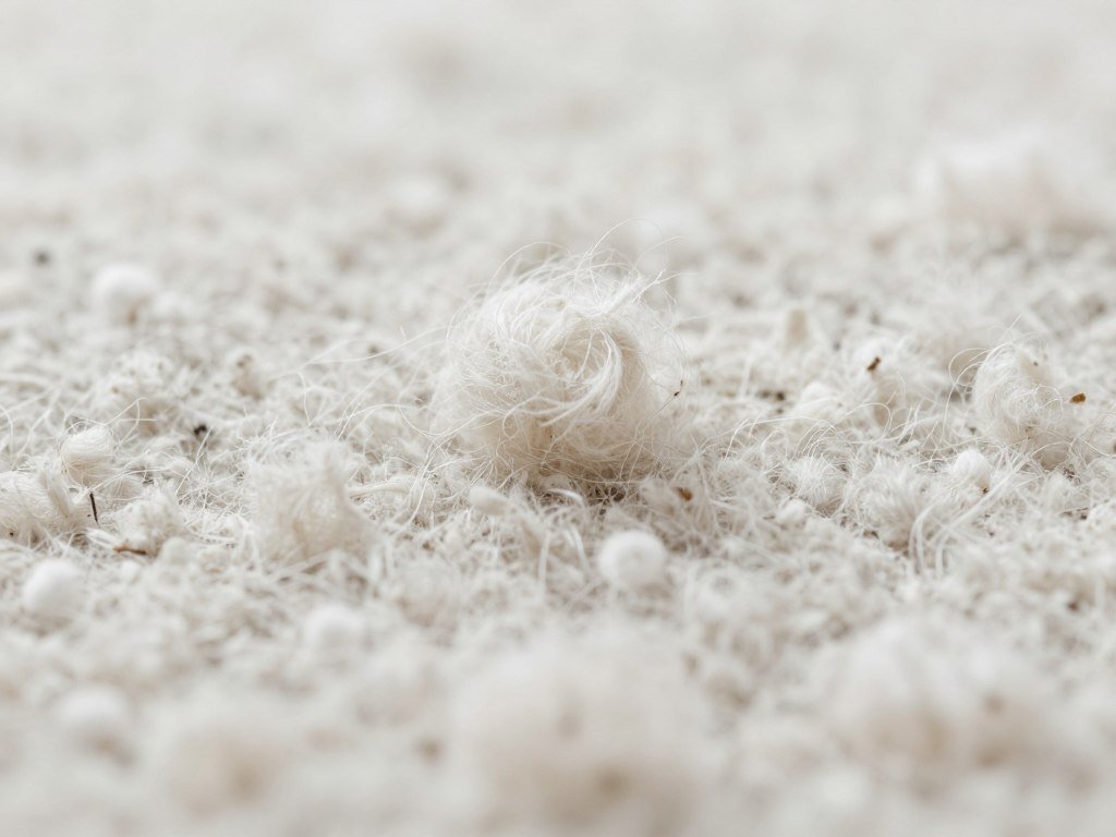 Clean healthy carpet fibers close-up after Lake Geneva carpet cleaning