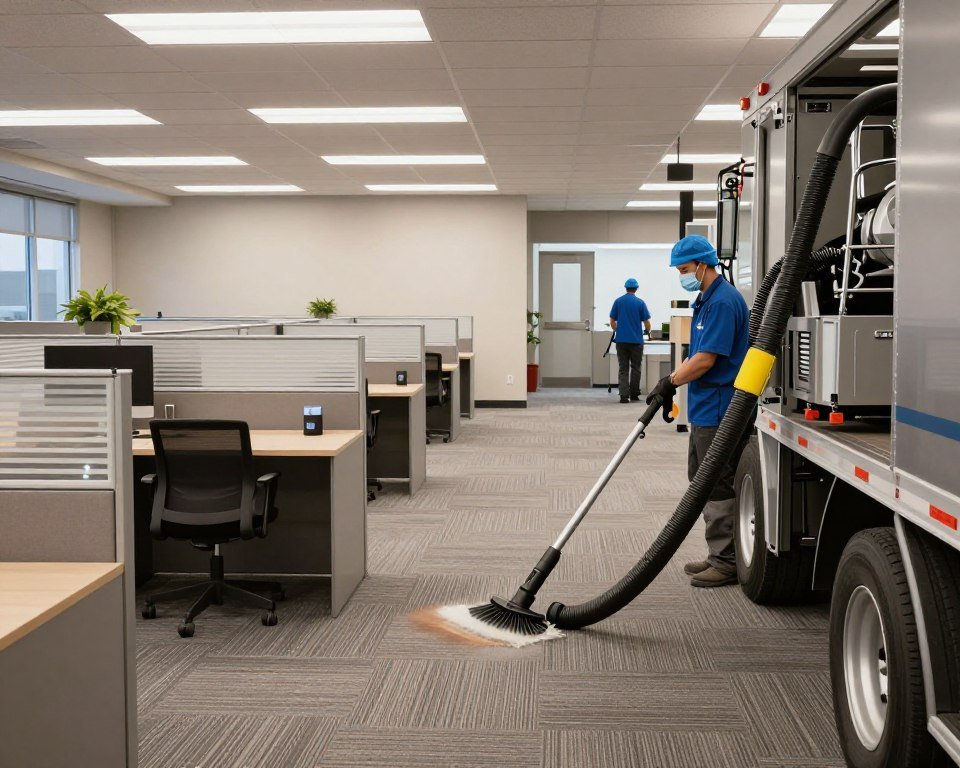 Commercial carpet cleaning in office building in Lake Geneva