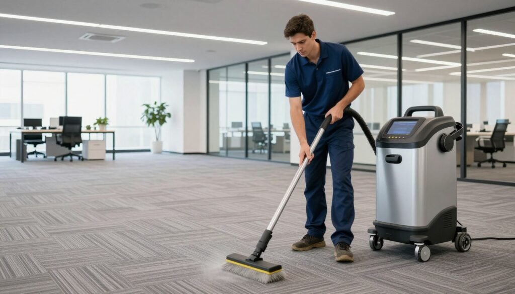 Commercial carpet cleaning in office environment