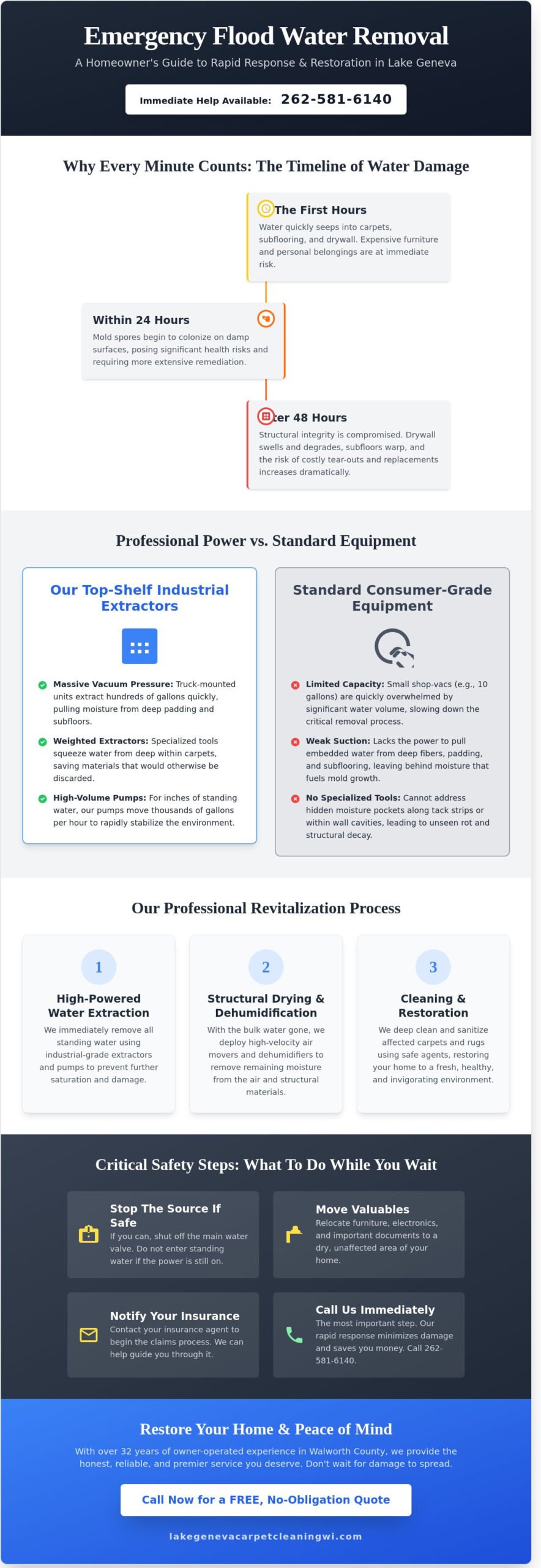 Emergency Flood Water Removal in Lake Geneva, WI: The Homeowner’s Buying Guide