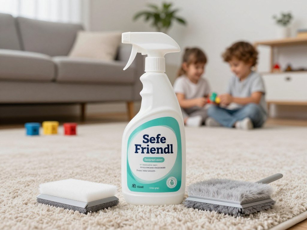 Family-safe carpet cleaning products and methods