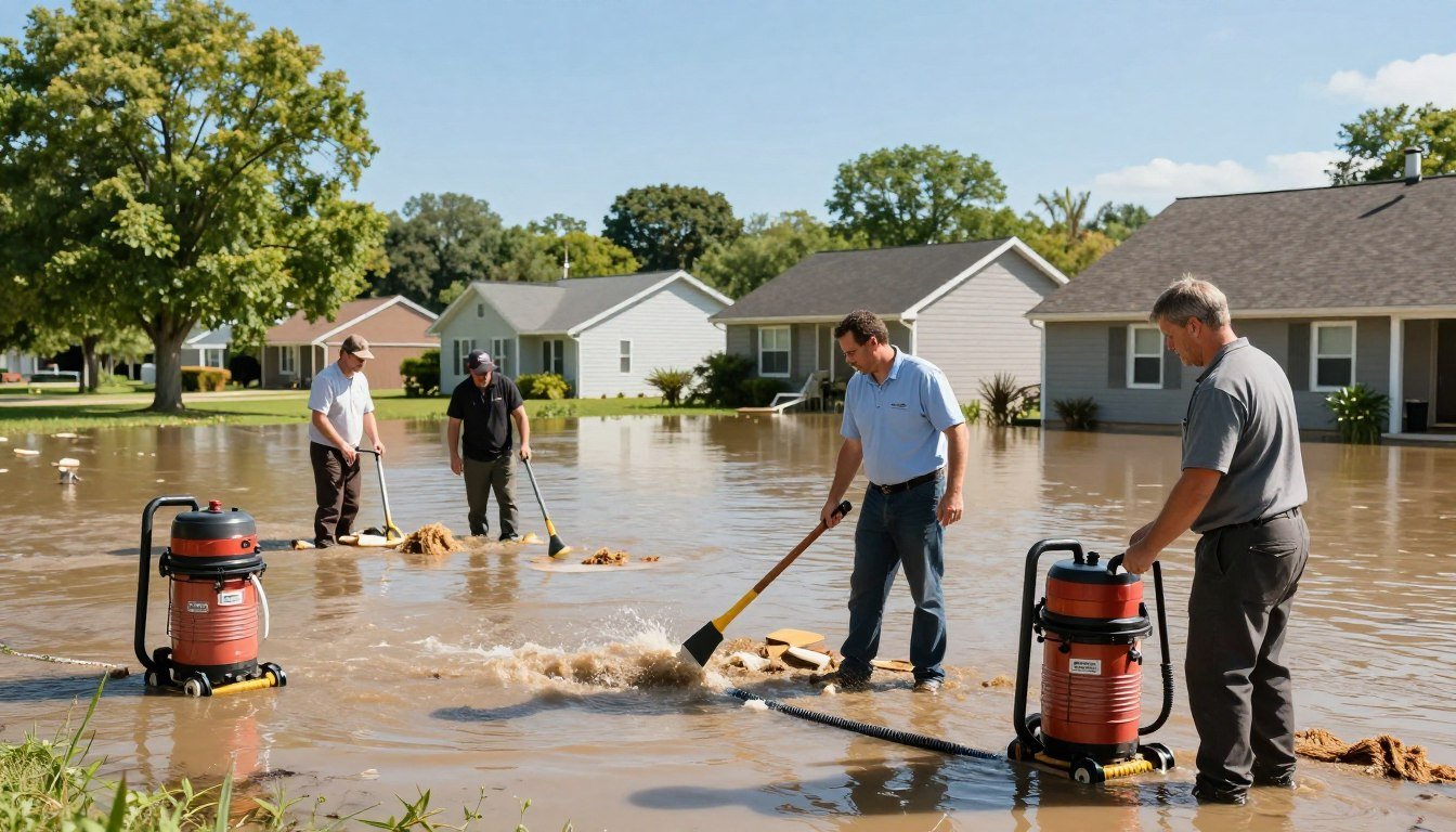 Flood water removal in Walworth County Wi