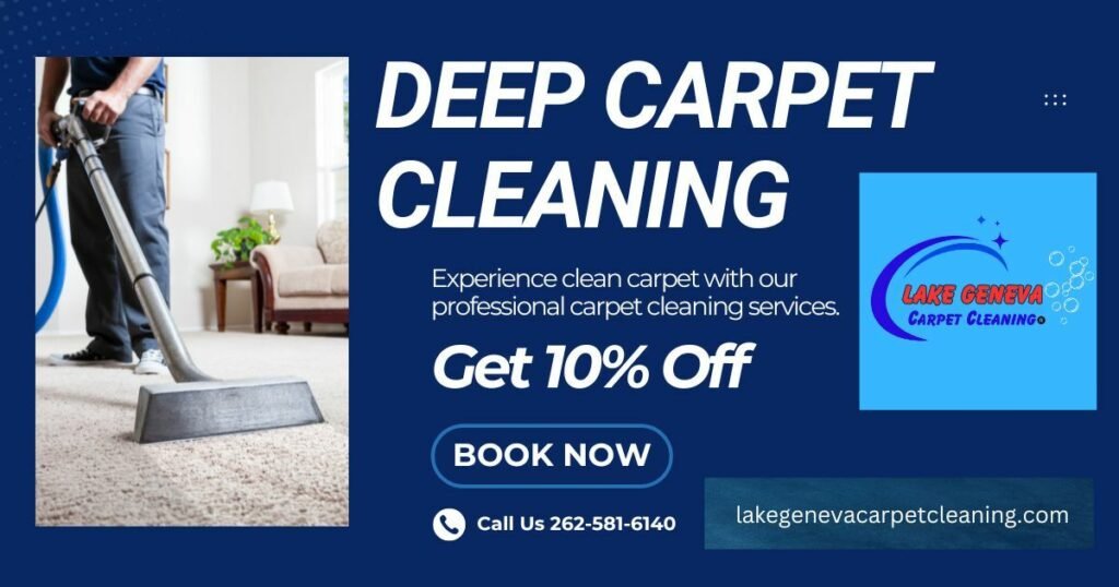 Lake Geneva Carpet Cleaning professional team and service vehicle in local area