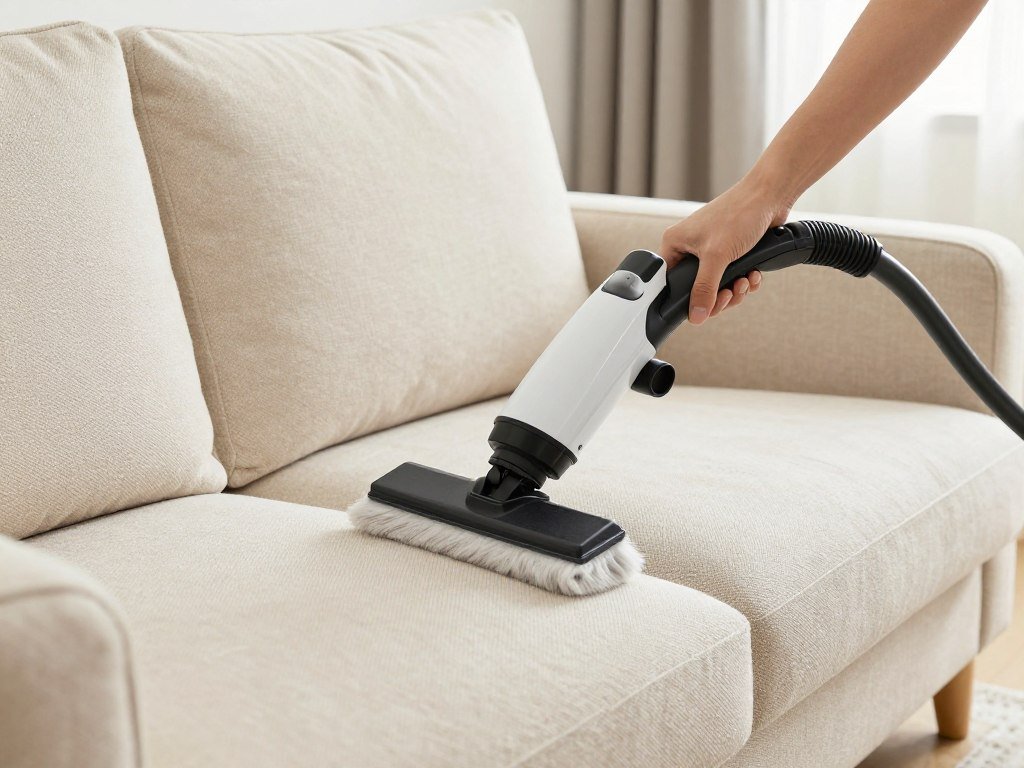 Professional upholstery cleaning of residential furniture